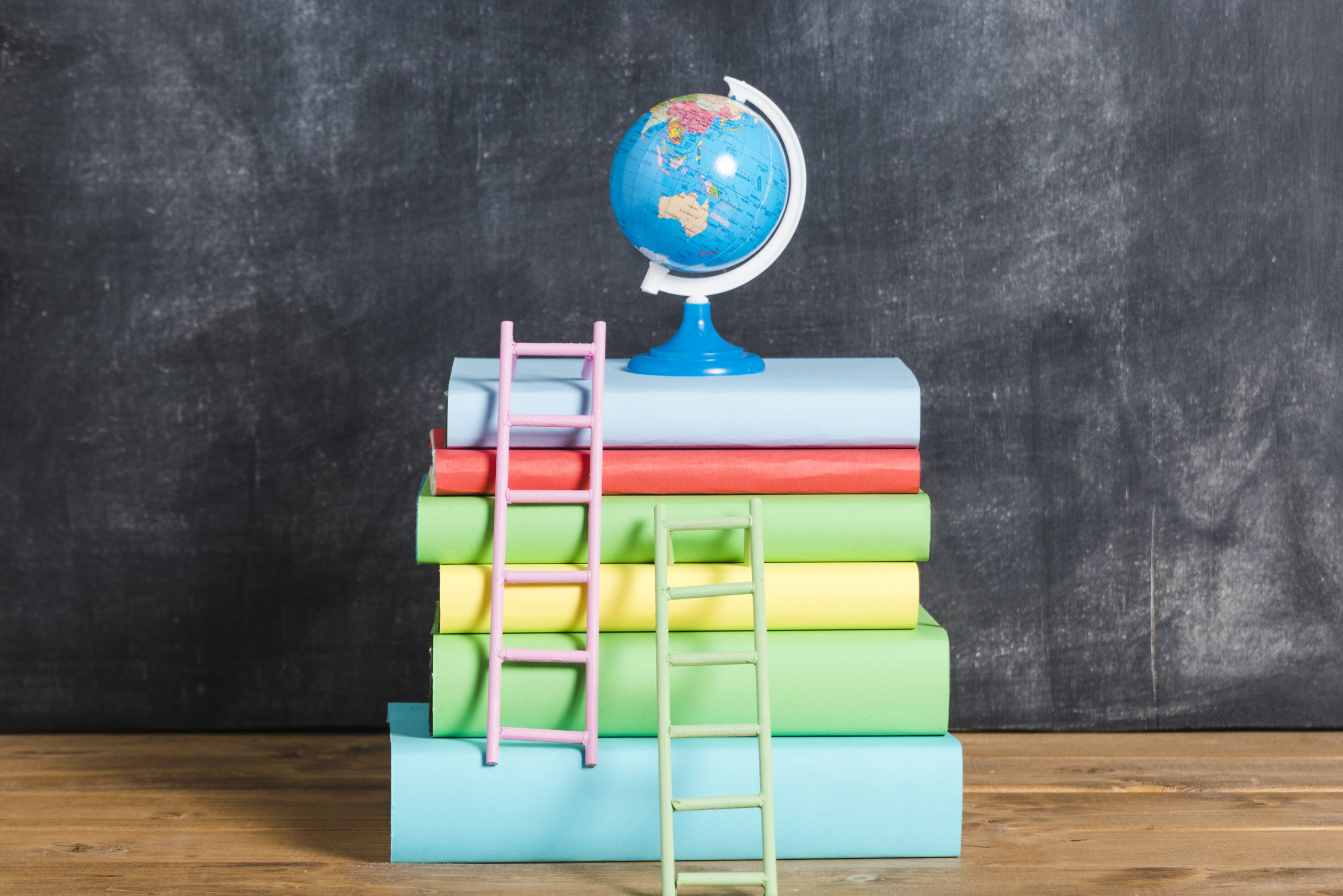 composition-of-books-and-globe